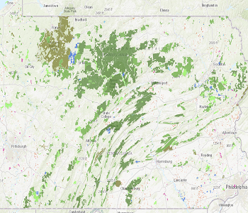 PA Conserved Land map preview